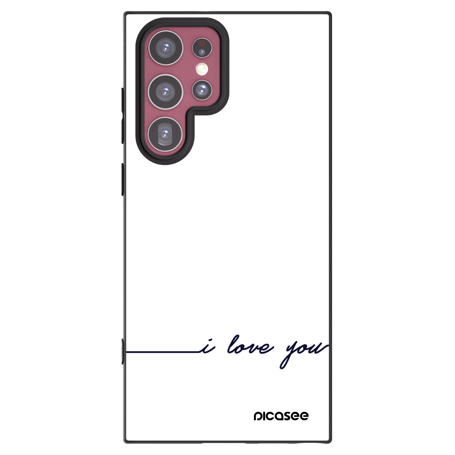 Picasee crna silikonska maskica za Samsung Galaxy S22 Ultra 5G - I love you