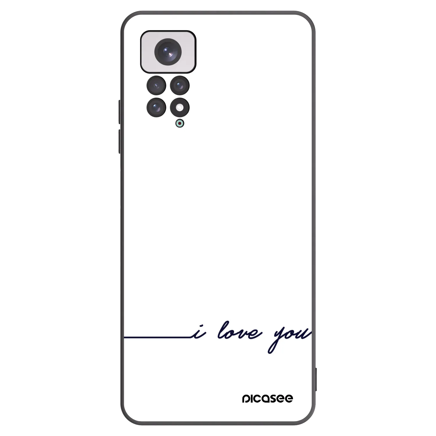 Picasee crna silikonska maskica za Xiaomi Redmi Note 11 - I love you