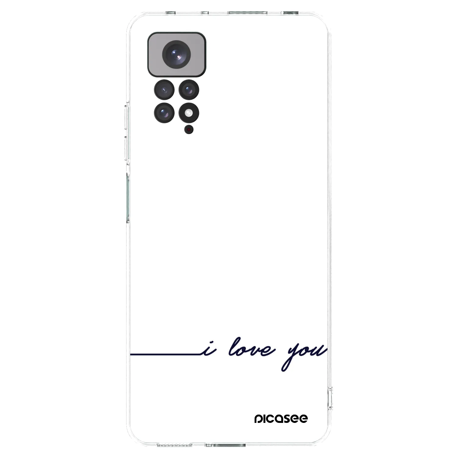 Picasee silikonska prozirna maskica za Xiaomi Redmi Note 11 - I love you