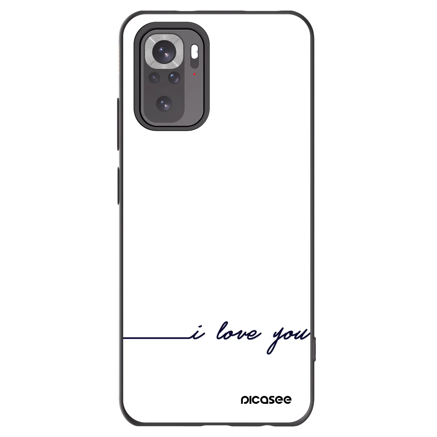 Picasee crna silikonska maskica za Xiaomi Redmi Note 11S 4G - I love you
