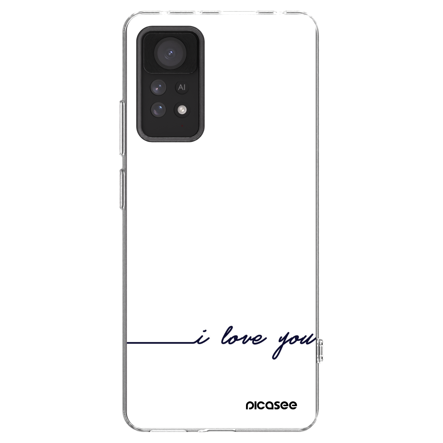 Picasee silikonska prozirna maskica za Xiaomi Redmi Note 11 Pro - I love you