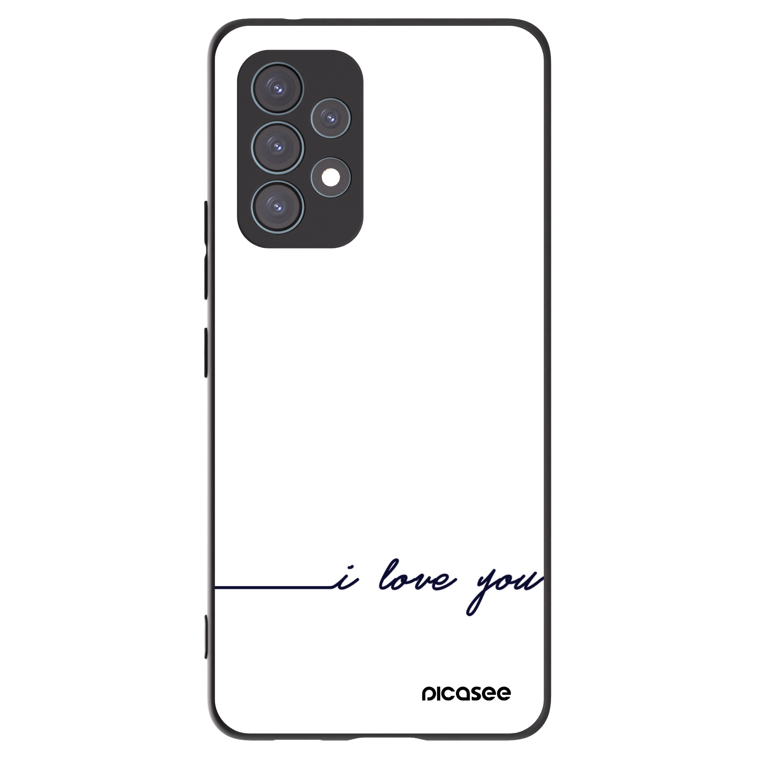 Picasee crna silikonska maskica za Samsung Galaxy A53 5G A536 - I love you