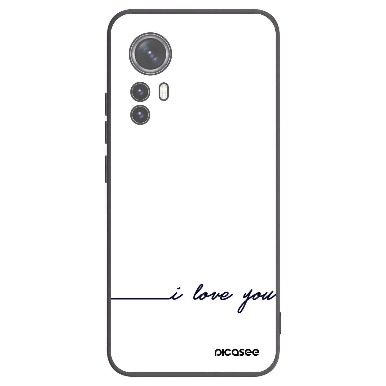 Picasee crna silikonska maskica za Xiaomi 12 - I love you