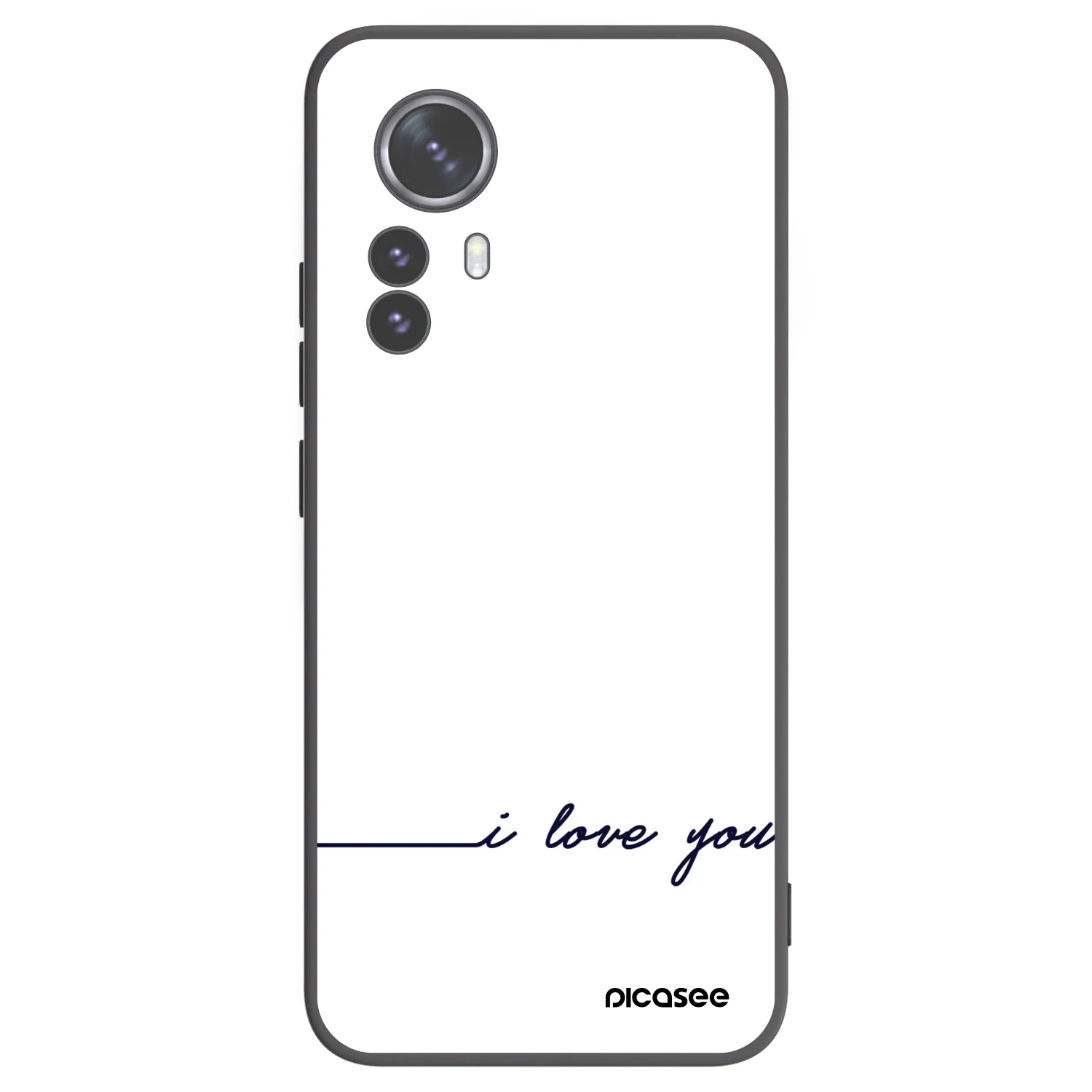 Picasee crna silikonska maskica za Xiaomi 12 Pro - I love you