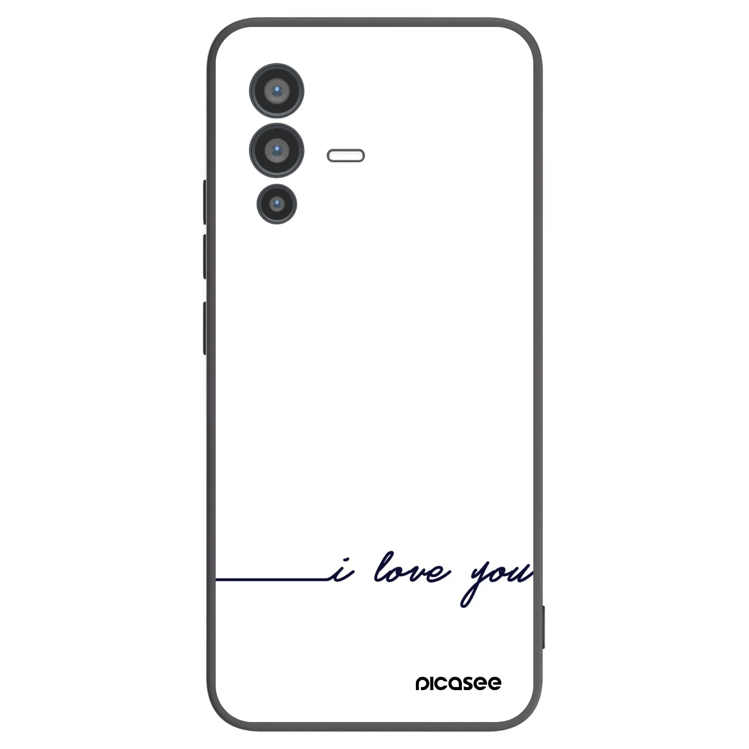 Picasee crna silikonska maskica za Vivo V23 5G - I love you