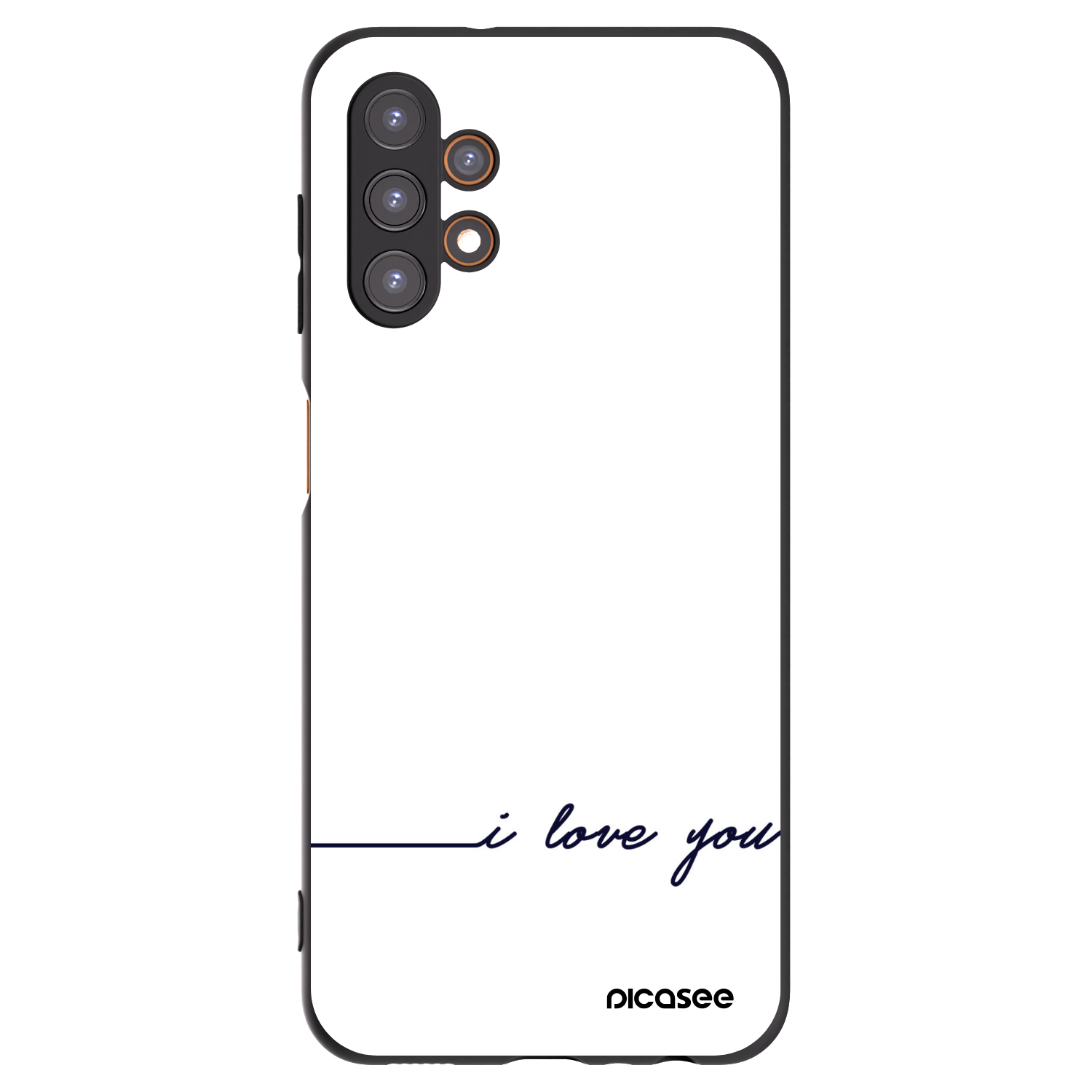 Picasee crna silikonska maskica za Samsung Galaxy A13 4G A135 - I love you
