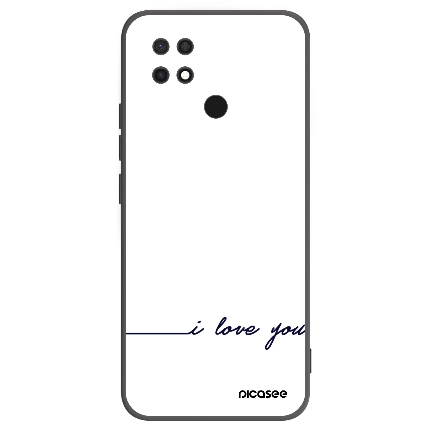 Picasee crna silikonska maskica za Xiaomi Redmi 10C - I love you