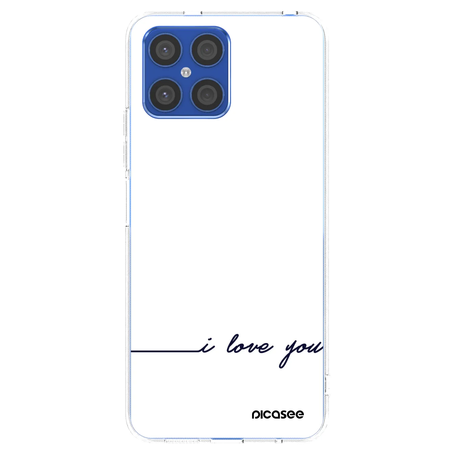 Picasee silikonska prozirna maskica za Honor X8 4G - I love you