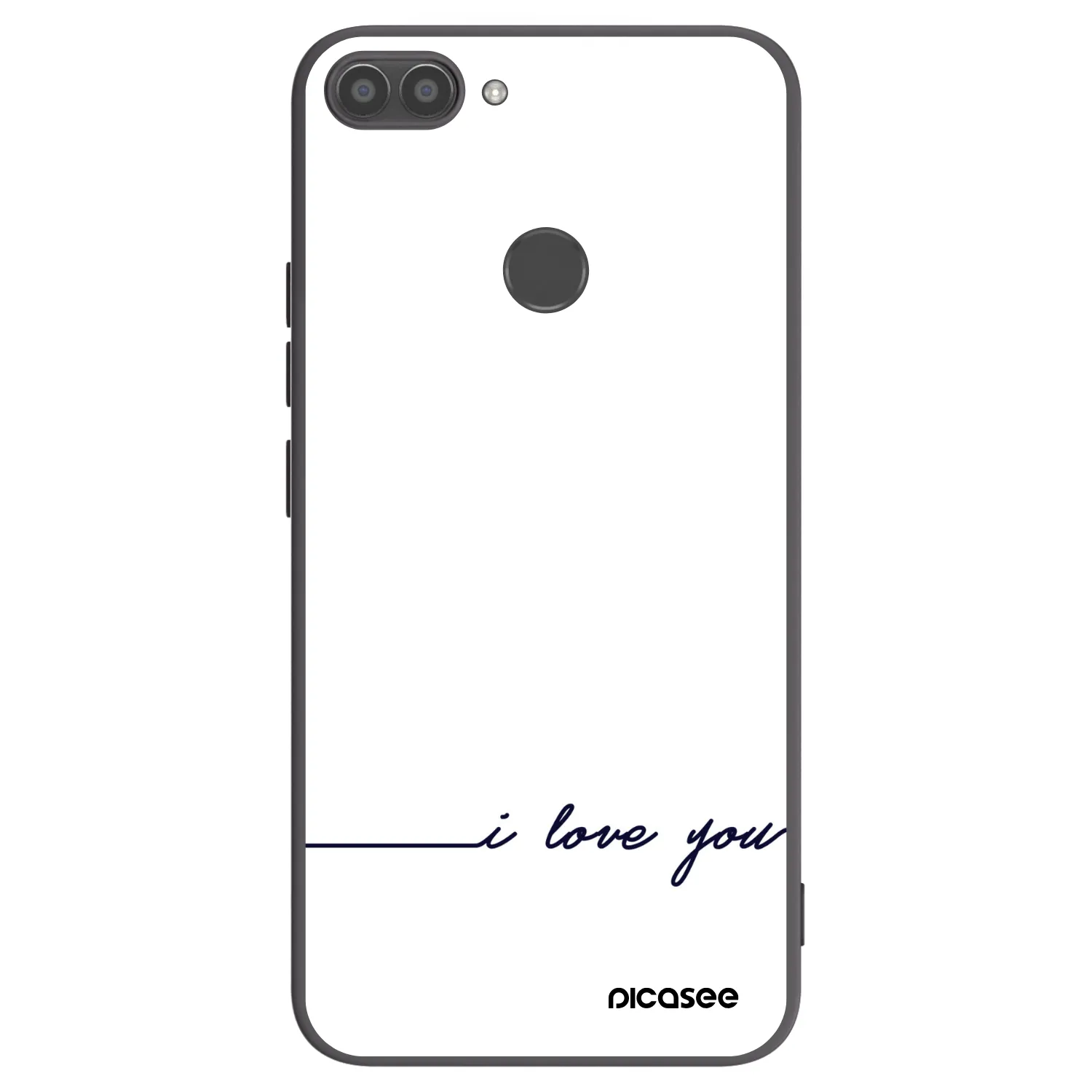 Picasee crna silikonska maskica za Huawei P Smart - I love you