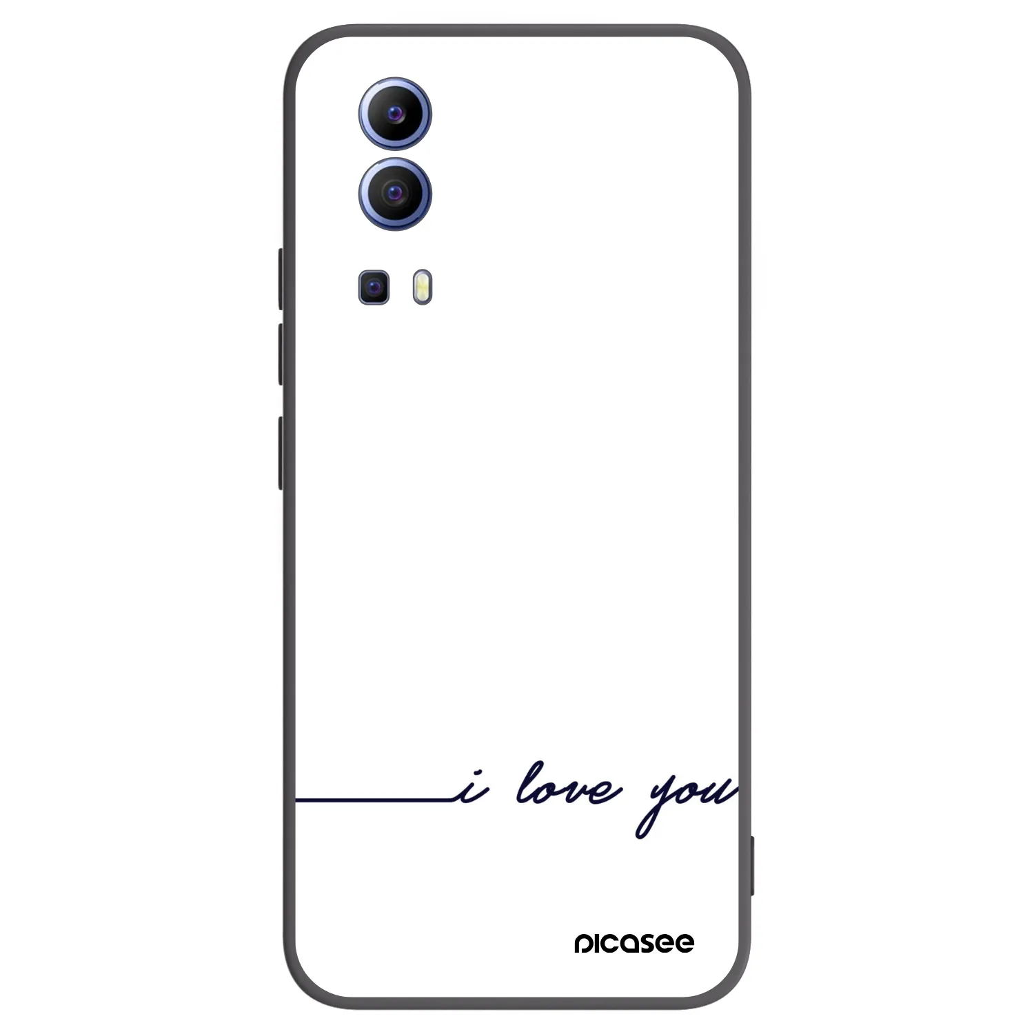 Picasee crna silikonska maskica za Vivo Y52 5G - I love you