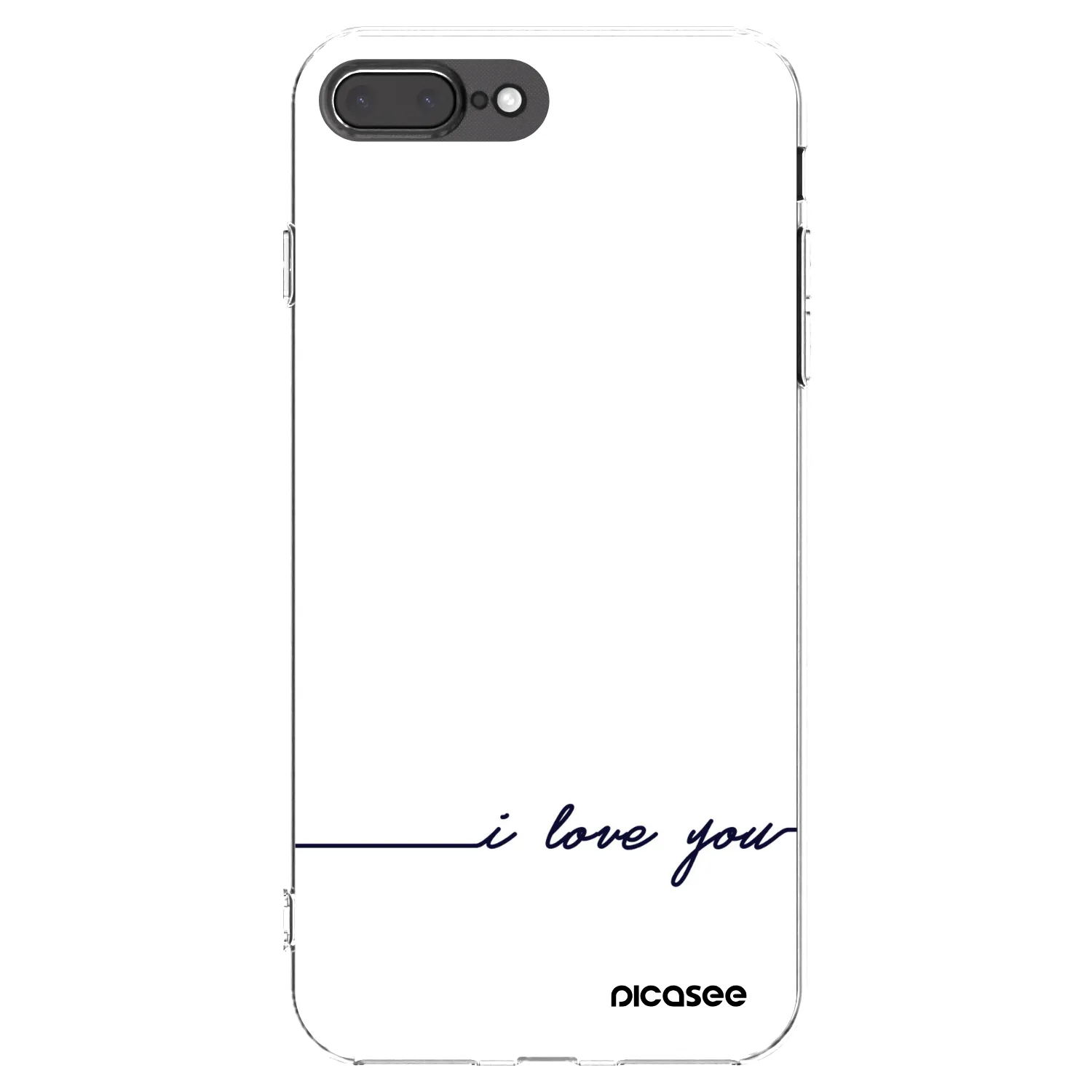 Picasee silikonska prozirna maskica za Apple iPhone 8 Plus - I love you