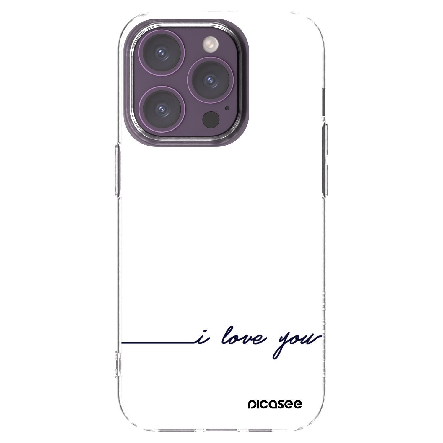 Picasee silikonska prozirna maskica za Apple iPhone 14 Pro - I love you