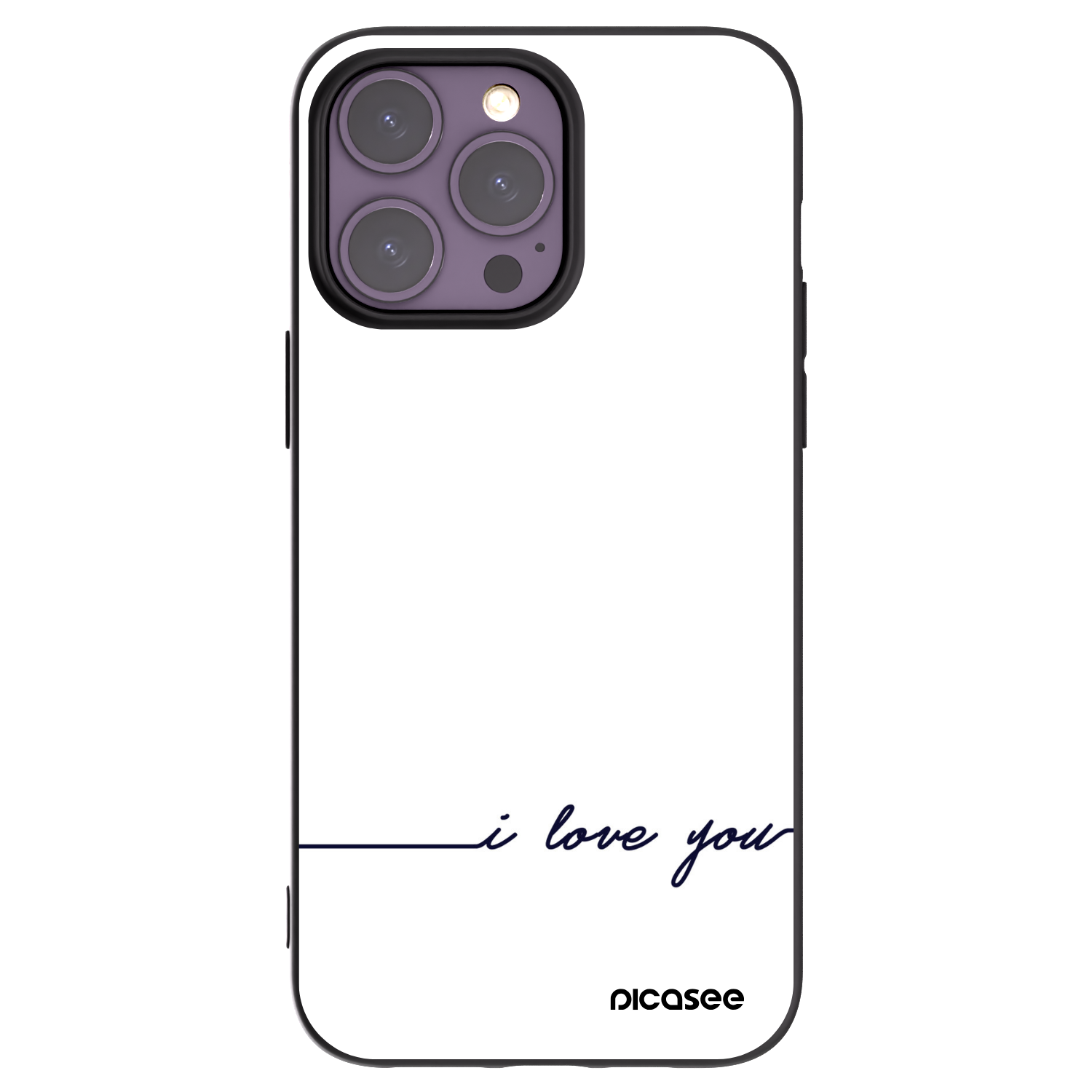 Picasee crna silikonska maskica za Apple iPhone 14 Pro Max - I love you
