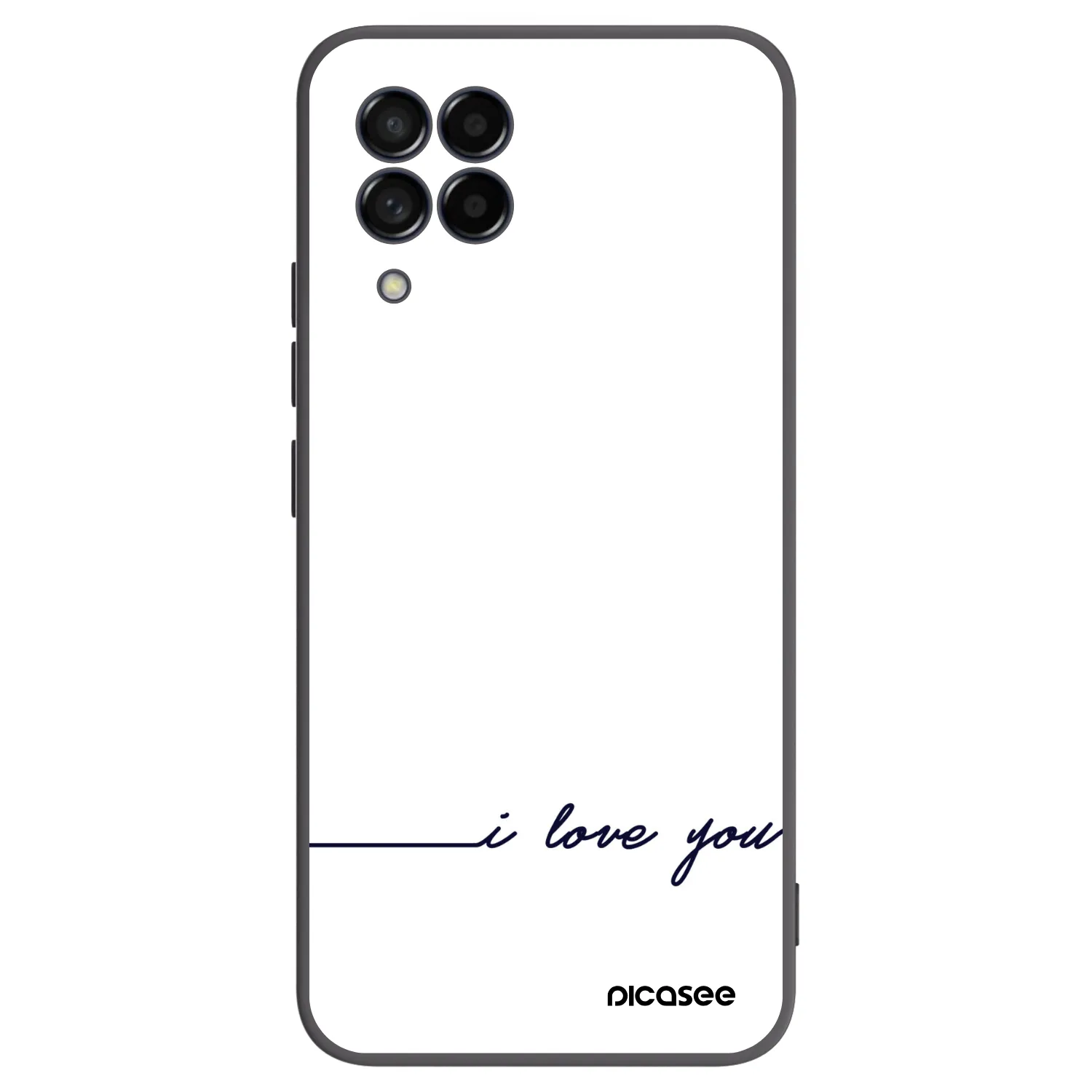 Picasee crna silikonska maskica za Samsung Galaxy M53 5G - I love you