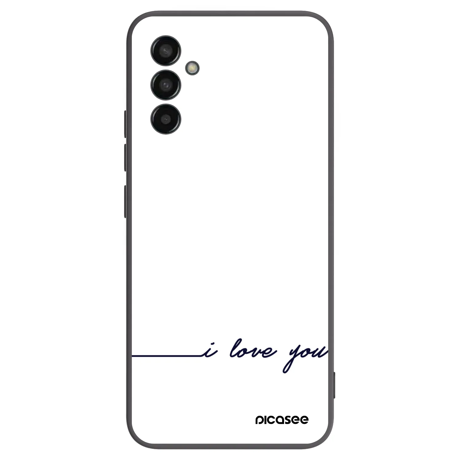 Picasee crna silikonska maskica za Samsung Galaxy M13 M135F - I love you