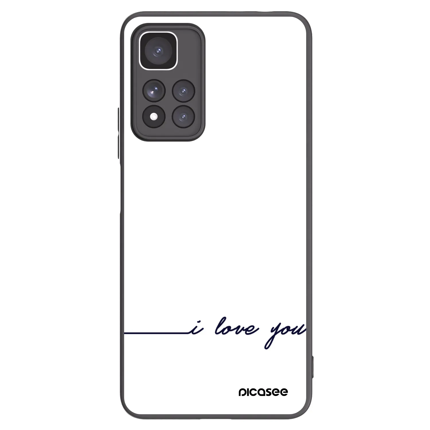 Picasee crna silikonska maskica za Xiaomi Redmi Note 11 Pro+ 5G - I love you