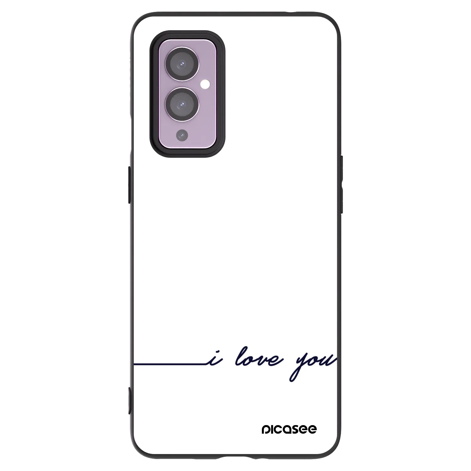 Picasee crna silikonska maskica za OnePlus 9 - I love you