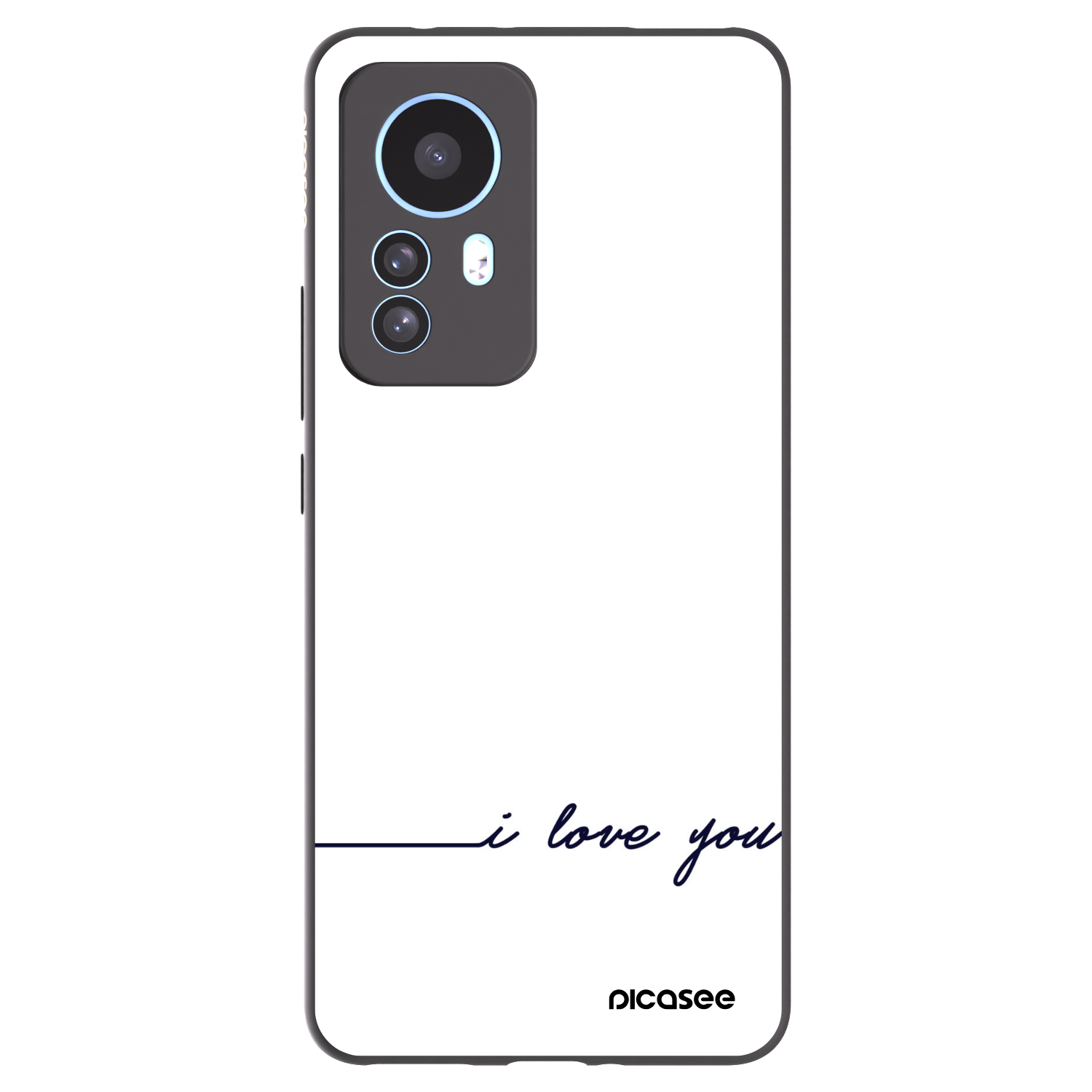 Picasee crna silikonska maskica za Xiaomi 12T - I love you