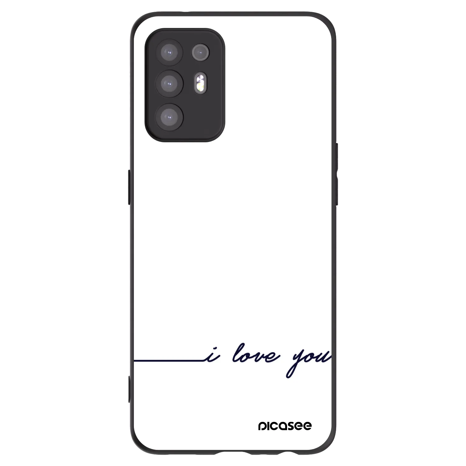 Picasee crna silikonska maskica za OPPO A94 5G - I love you