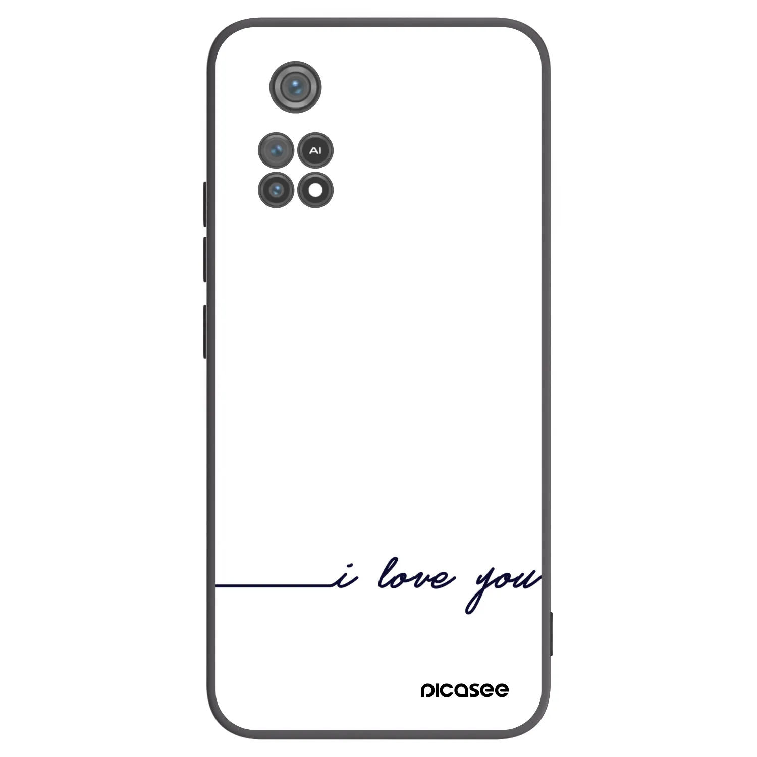 Picasee crna silikonska maskica za Xiaomi Poco M4 Pro - I love you
