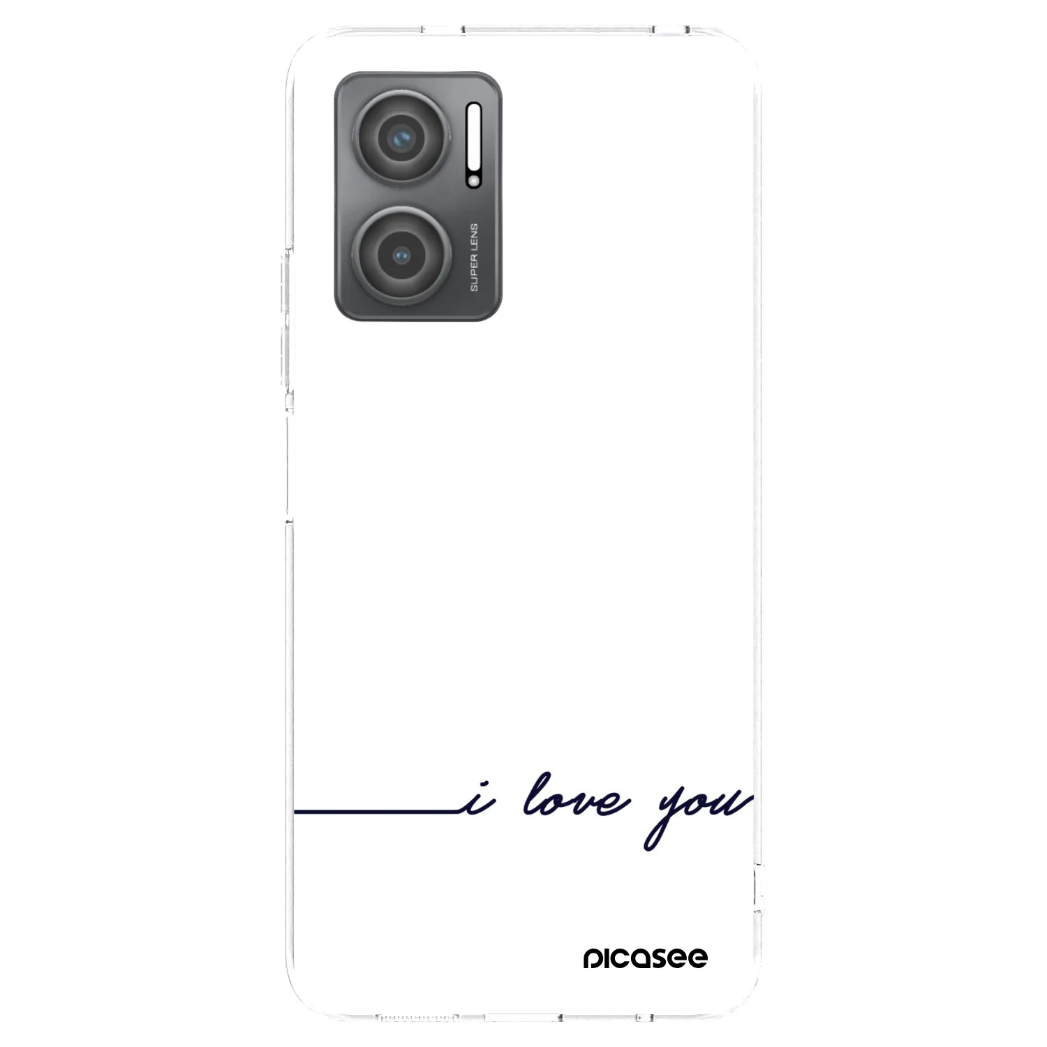 Picasee silikonska prozirna maskica za Xiaomi Redmi 10 5G - I love you
