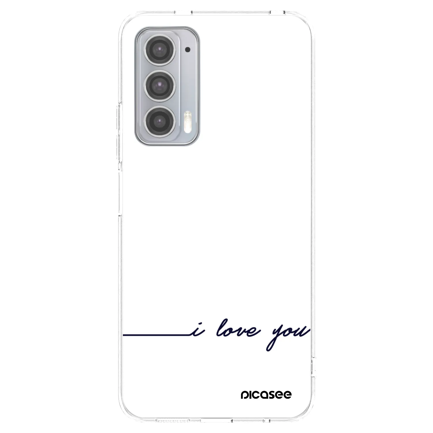 Picasee silikonska prozirna maskica za Motorola Edge 20 - I love you