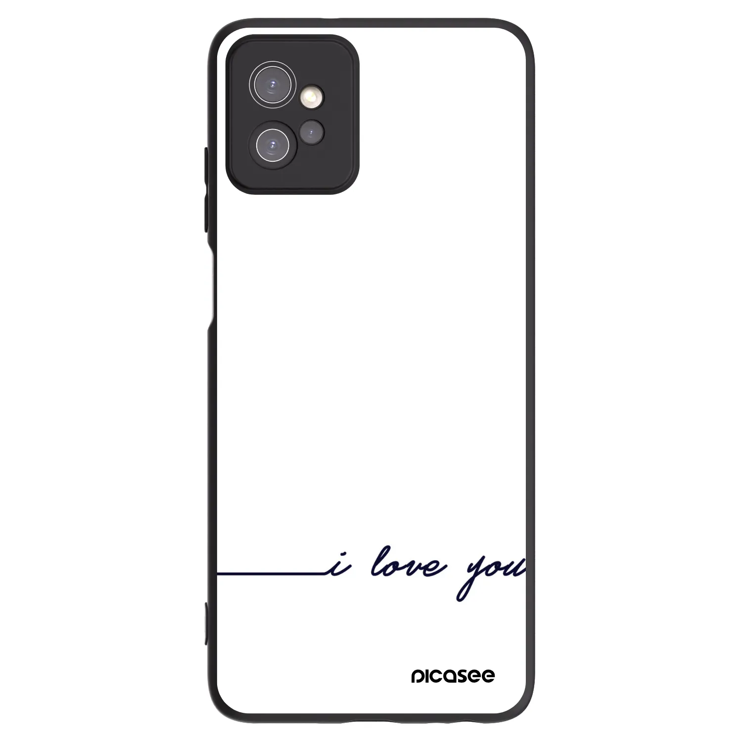 Picasee crna silikonska maskica za Motorola Moto G32 - I love you