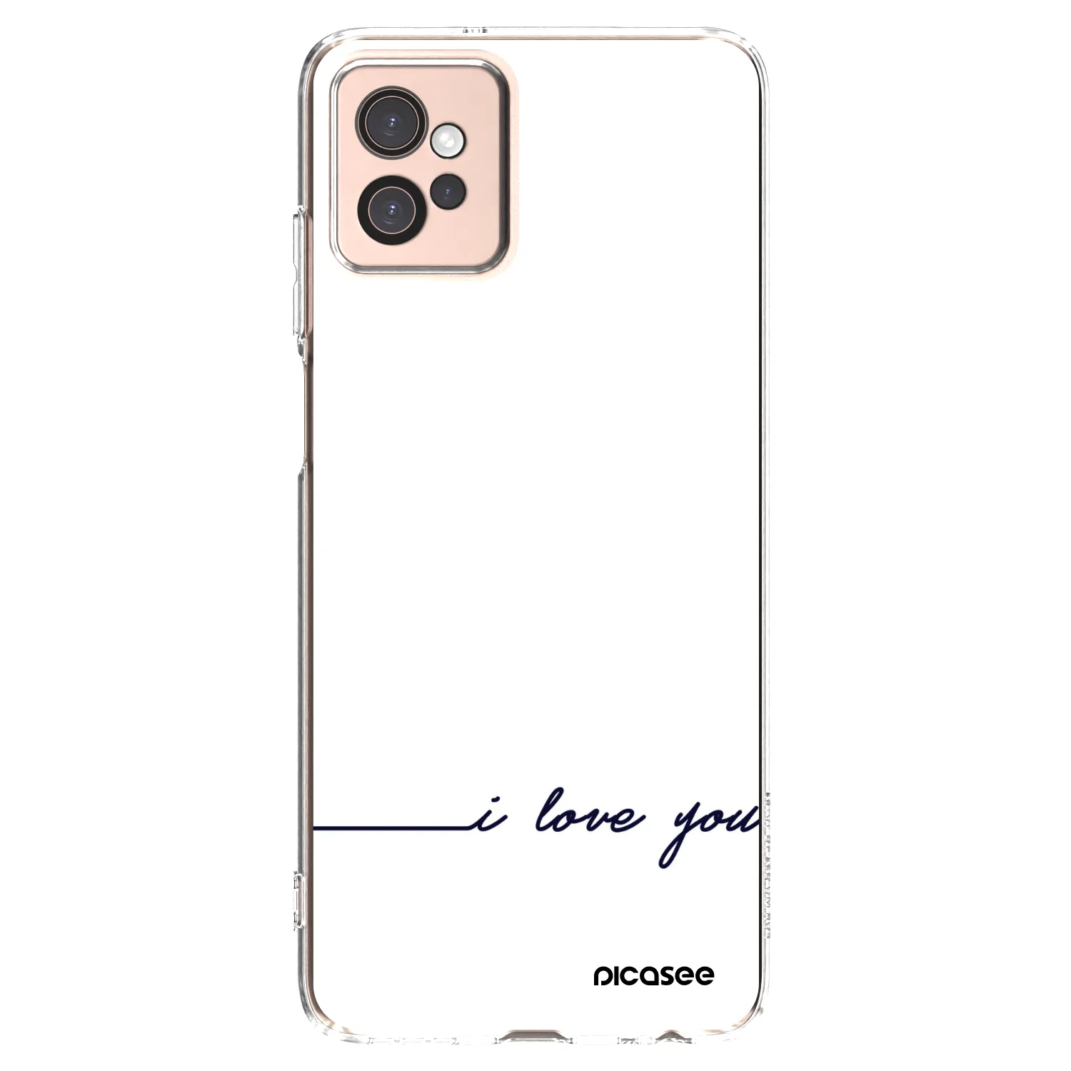 Picasee silikonska prozirna maskica za Motorola Moto G32 - I love you