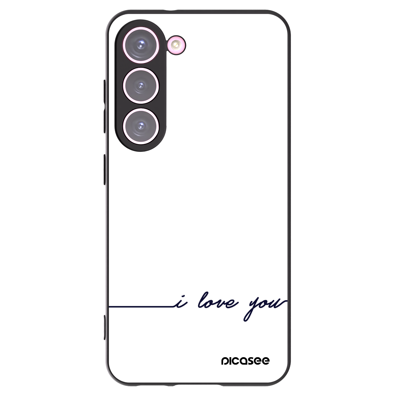 Picasee crna silikonska maskica za Samsung Galaxy S23 5G - I love you