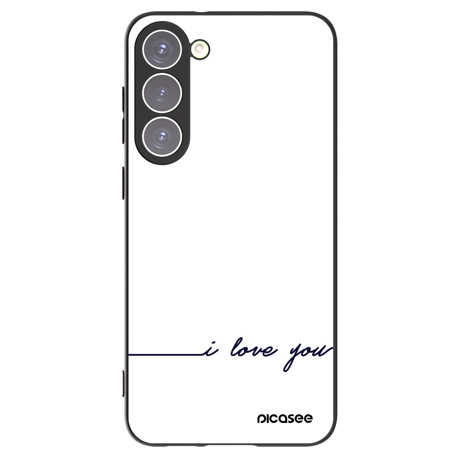 Picasee crna silikonska maskica za Samsung Galaxy S23+ 5G - I love you