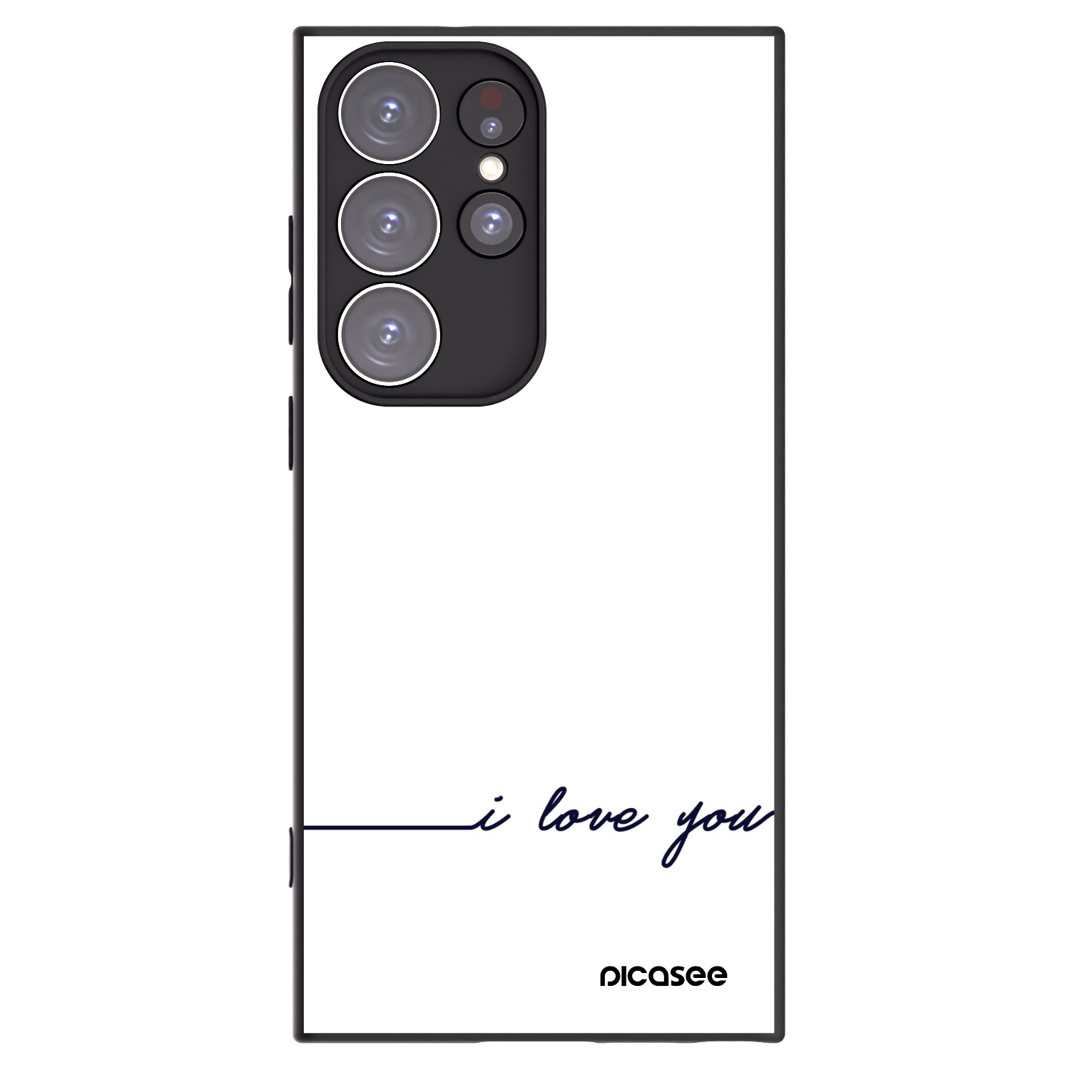 Picasee crna silikonska maskica za Samsung Galaxy S23 Ultra 5G - I love you