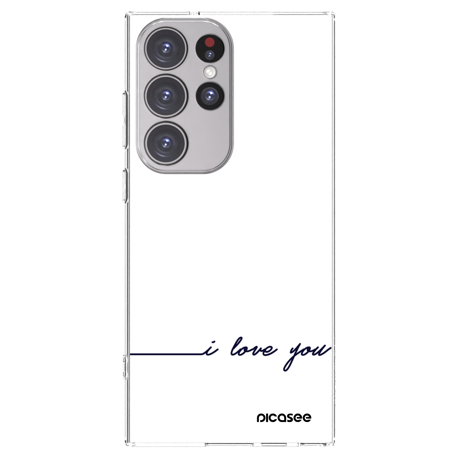 Picasee silikonska prozirna maskica za Samsung Galaxy S23 Ultra 5G - I love you