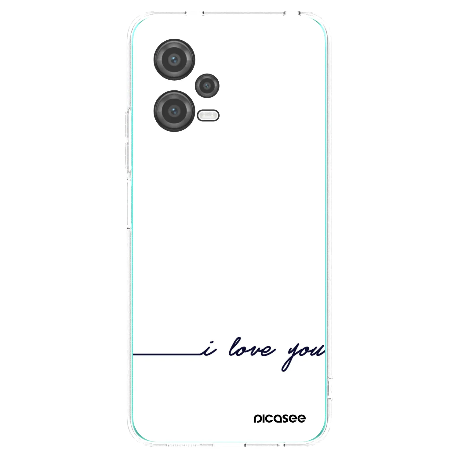 Picasee silikonska prozirna maskica za Xiaomi Poco X5 - I love you