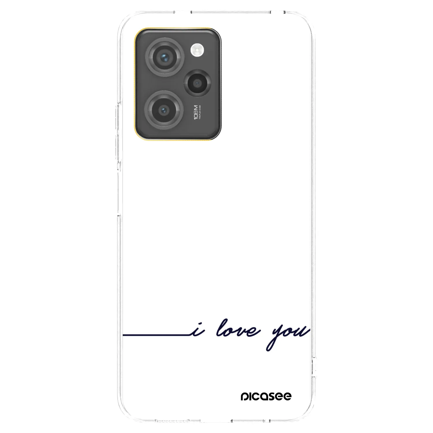 Picasee silikonska prozirna maskica za Xiaomi Poco X5 Pro - I love you