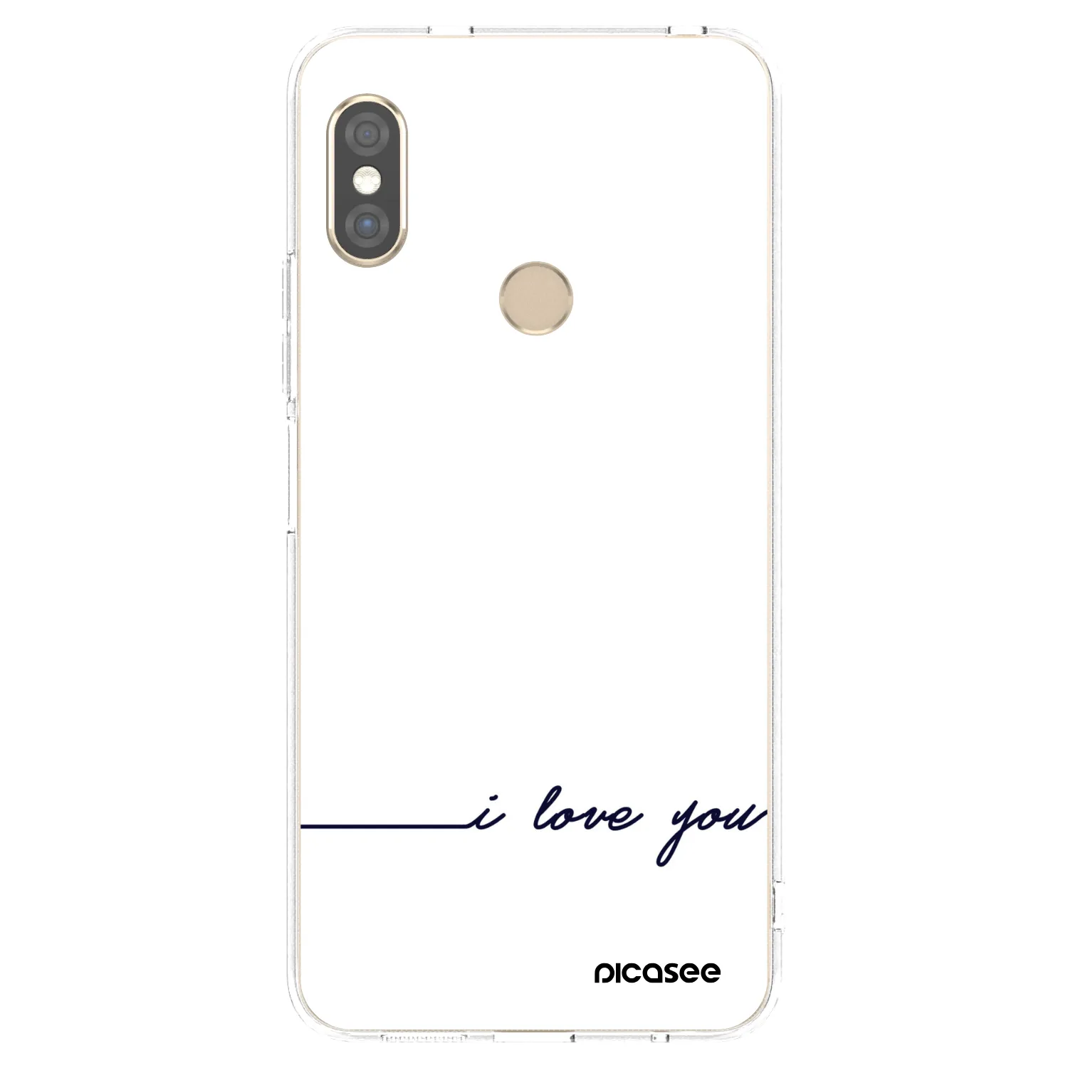 Picasee silikonska prozirna maskica za Xiaomi Redmi Note 5 Global - I love you