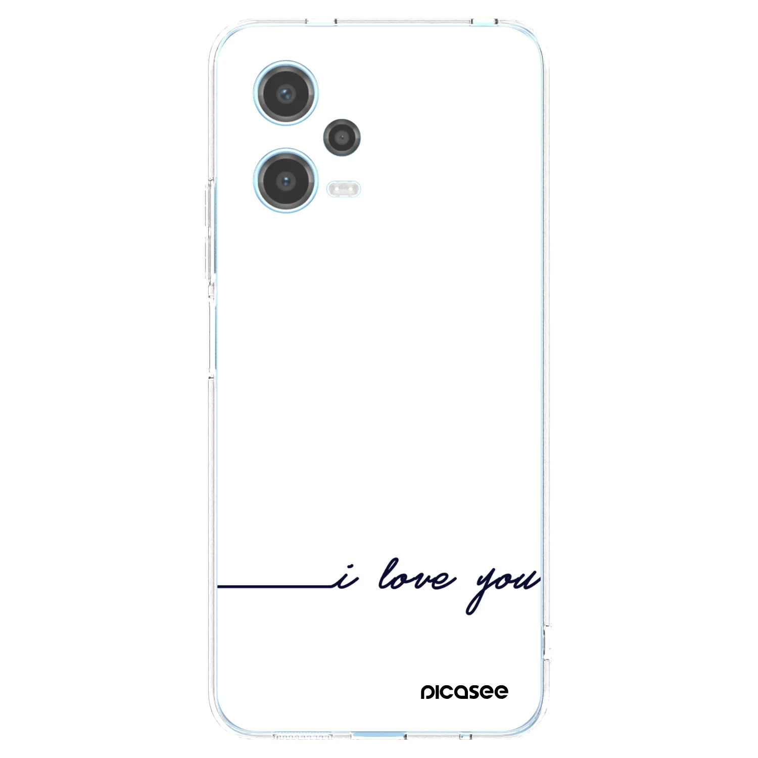 Picasee silikonska prozirna maskica za Xiaomi Redmi Note 12 5G - I love you