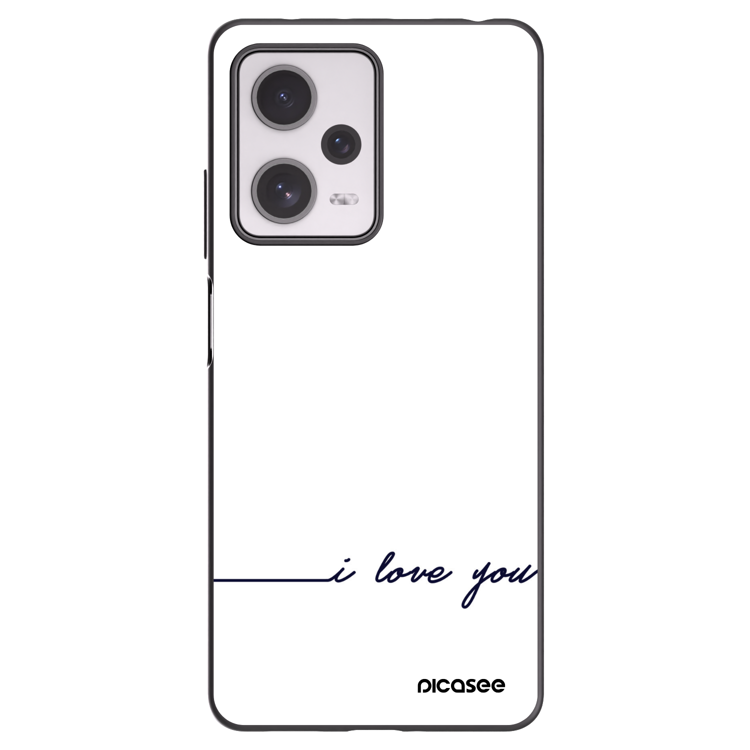 Picasee crna silikonska maskica za Xiaomi Redmi Note 12 Pro+ 5G - I love you