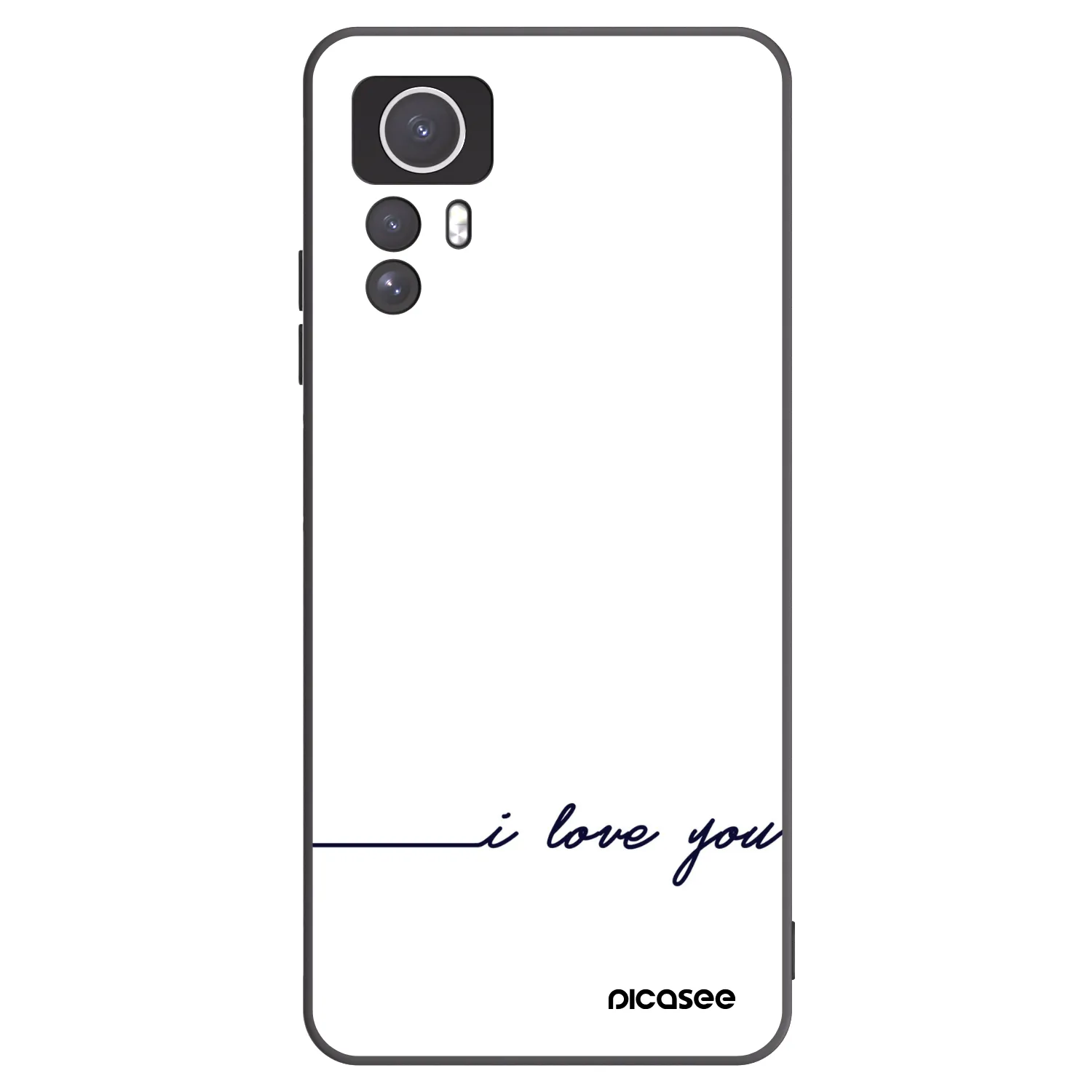 Picasee crna silikonska maskica za Xiaomi Redmi Note 12S - I love you