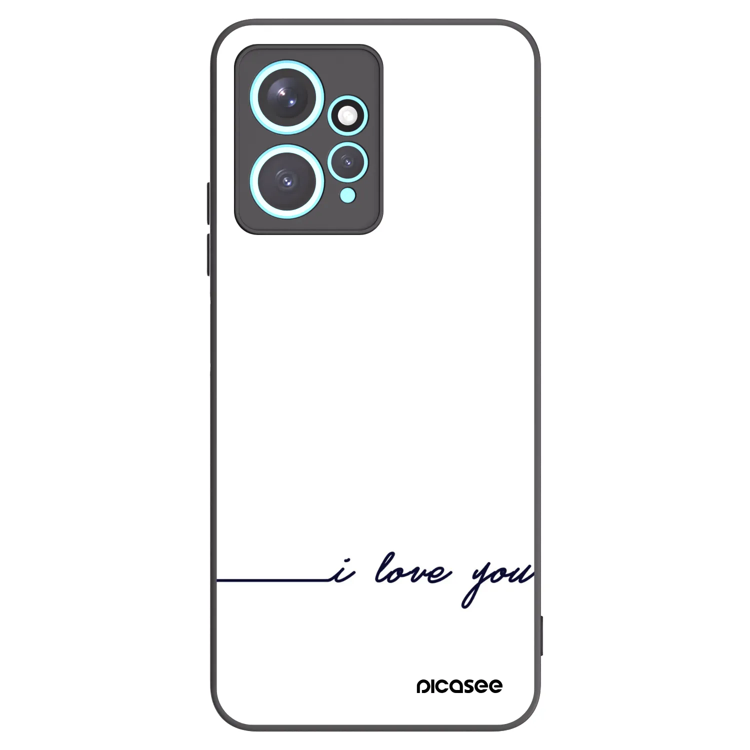 Picasee crna silikonska maskica za Xiaomi Redmi Note 12 4G - I love you