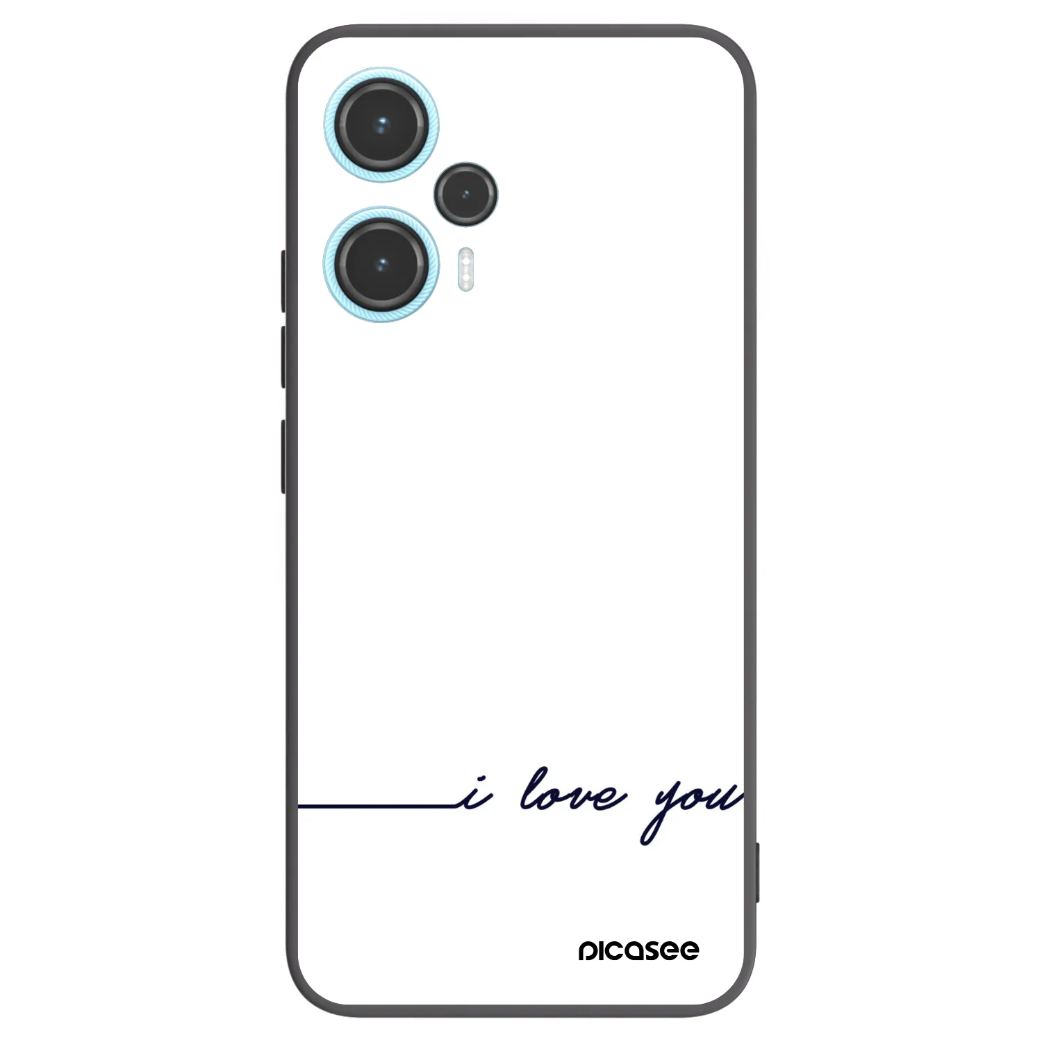 Picasee crna silikonska maskica za Xiaomi Poco F5 - I love you