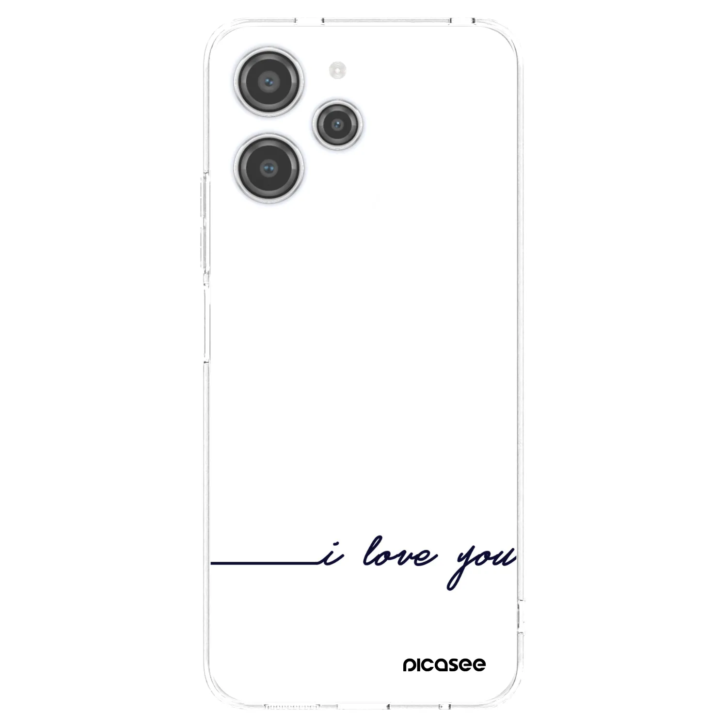 Picasee silikonska prozirna maskica za Xiaomi Redmi 12 4G - I love you