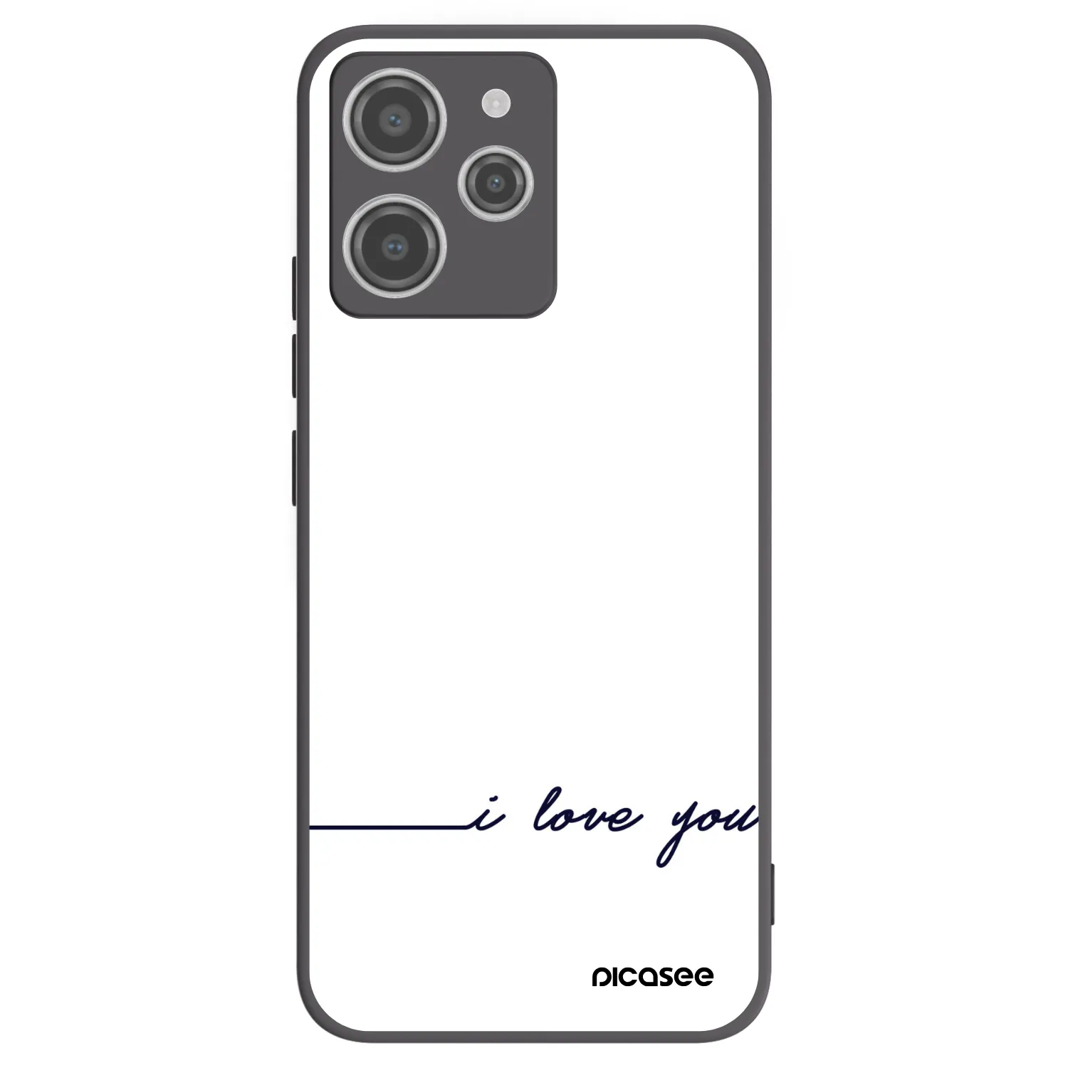 Picasee crna silikonska maskica za Xiaomi Redmi 12 4G - I love you
