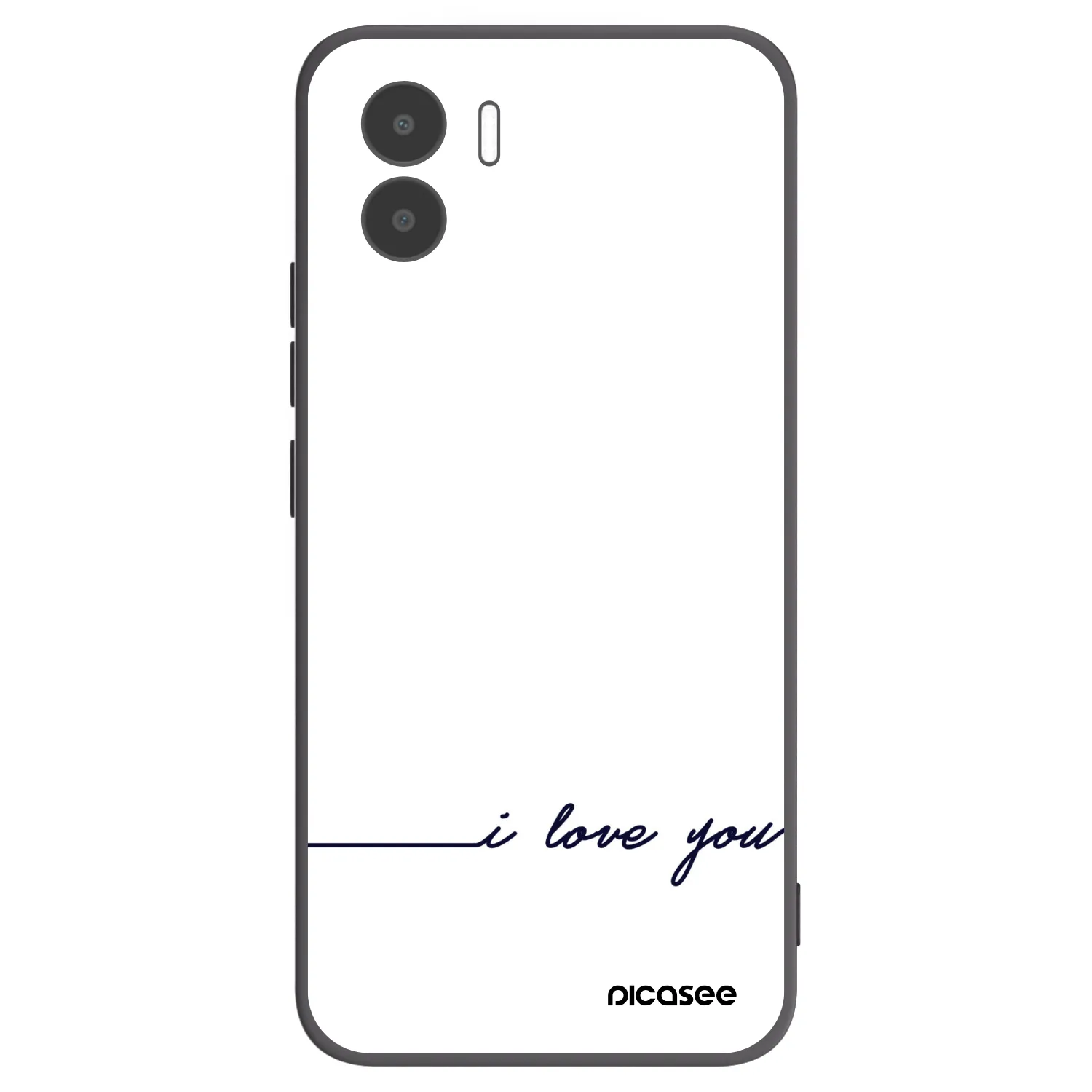 Picasee crna silikonska maskica za Xiaomi Redmi A2 - I love you