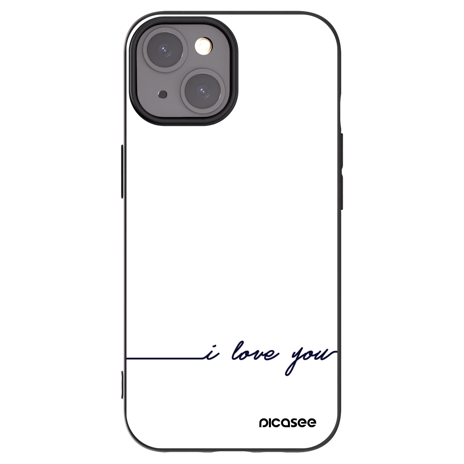 Picasee crna silikonska maskica za Apple iPhone 15 - I love you