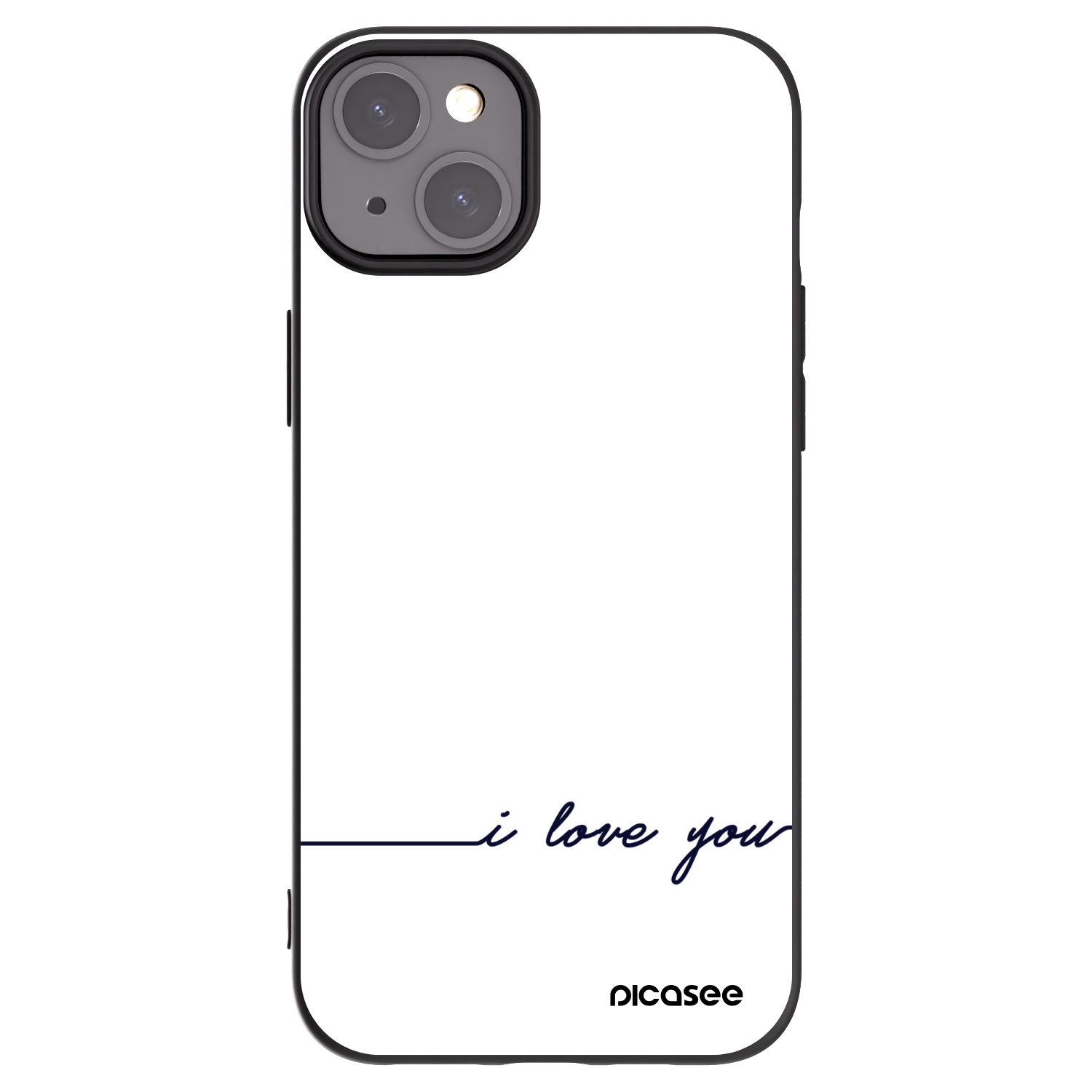 Picasee crna silikonska maskica za Apple iPhone 15 Plus - I love you