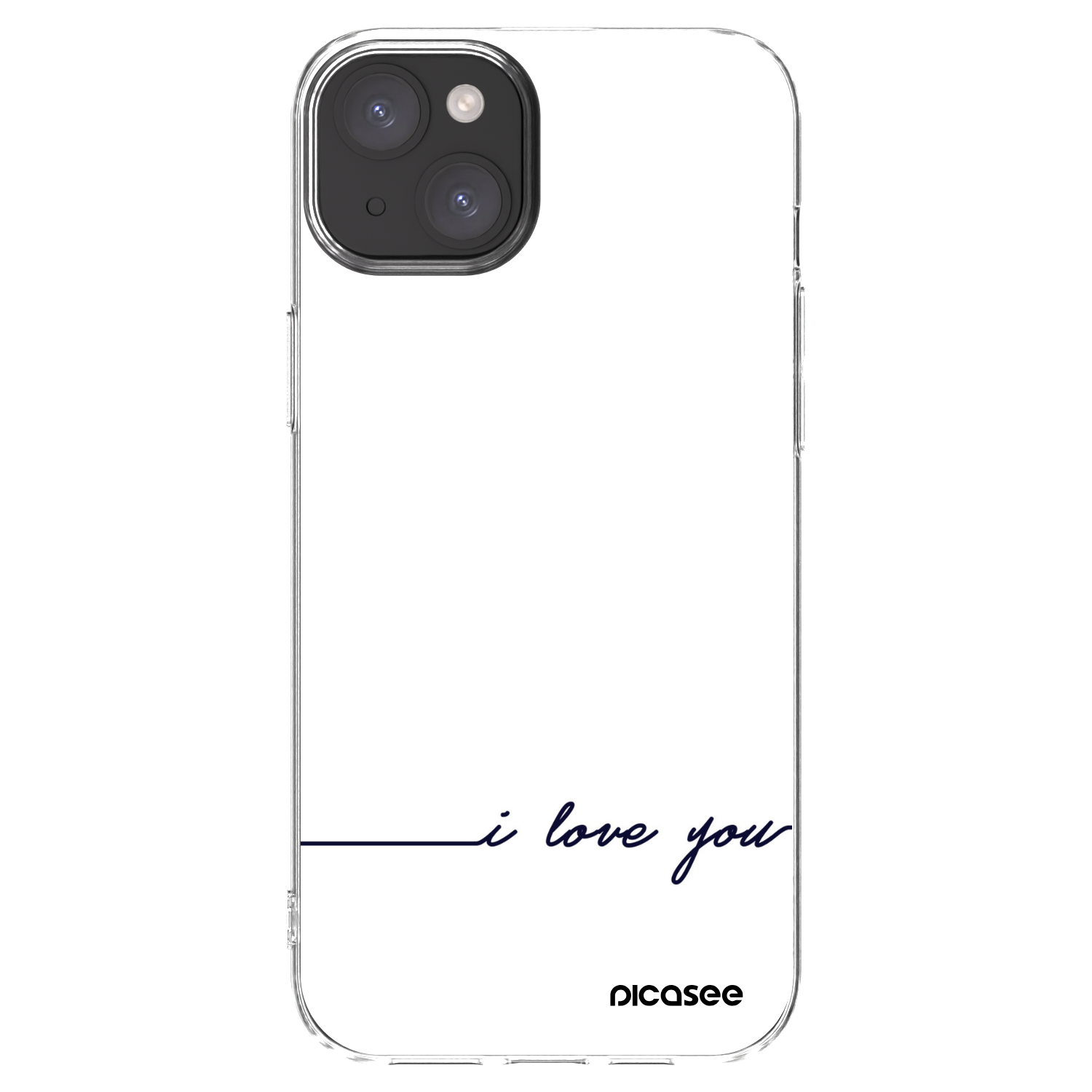 Picasee silikonska prozirna maskica za Apple iPhone 15 Plus - I love you