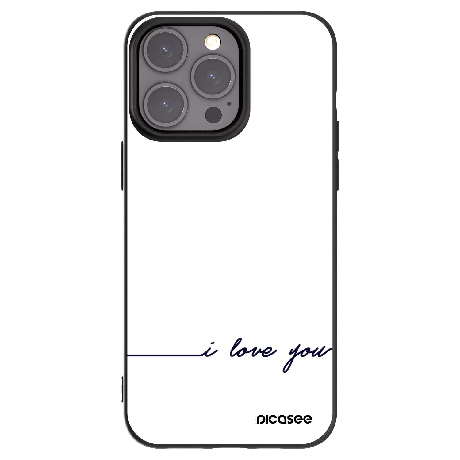 Picasee crna silikonska maskica za Apple iPhone 15 Pro Max - I love you