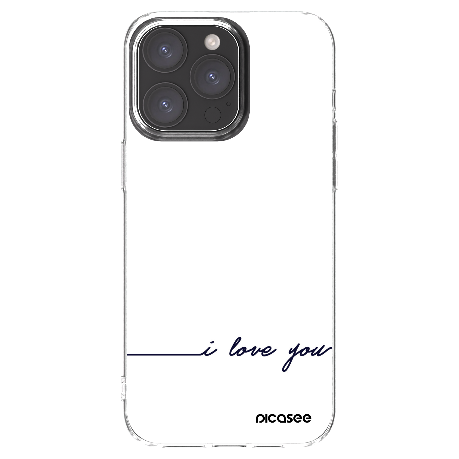 Picasee silikonska prozirna maskica za Apple iPhone 15 Pro Max - I love you