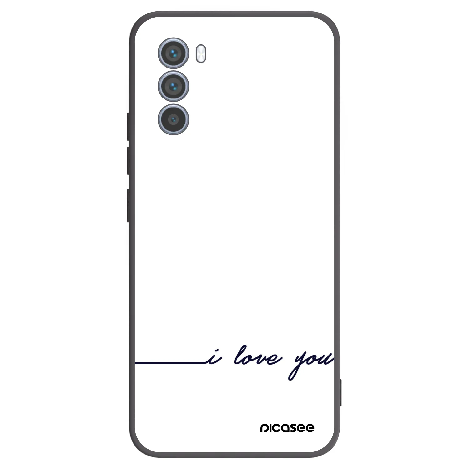 Picasee crna silikonska maskica za Motorola Moto G62 - I love you