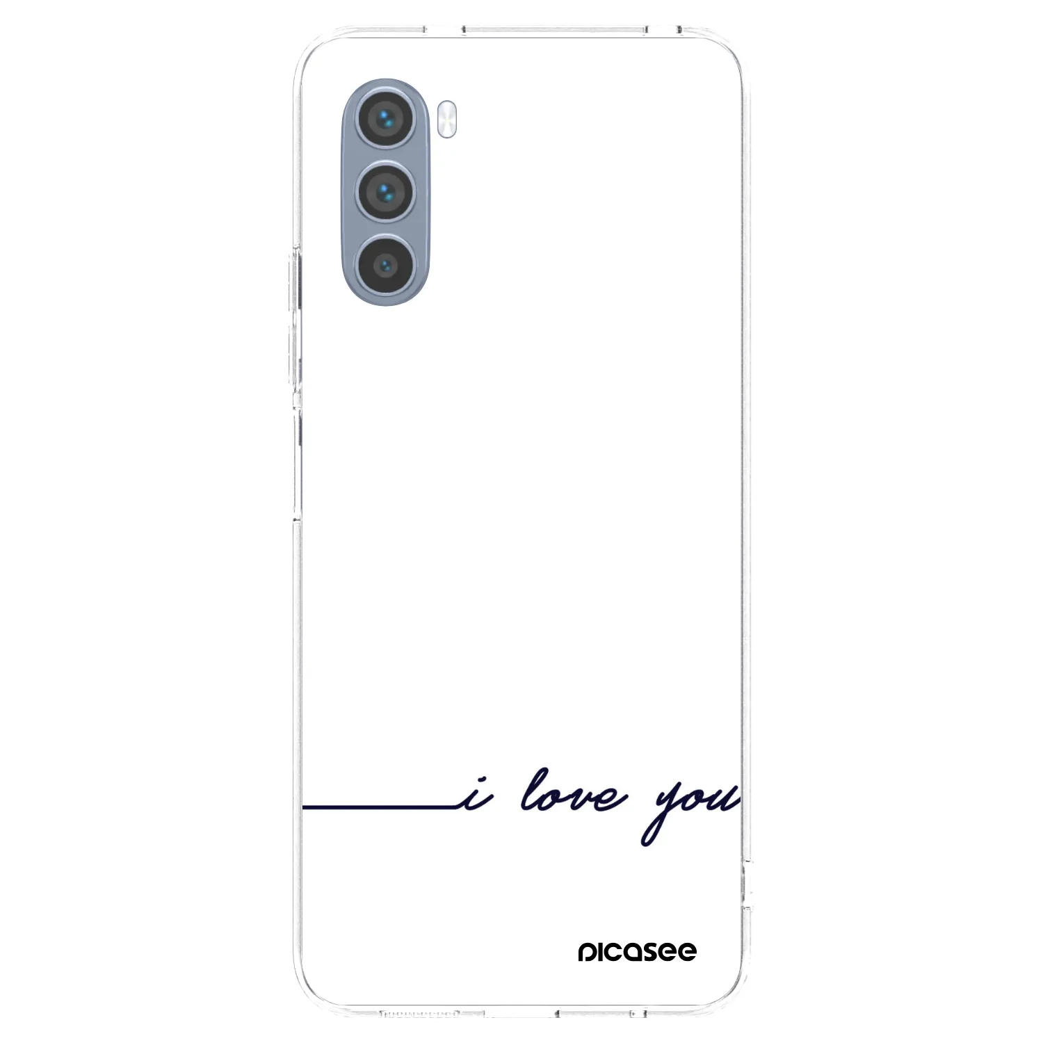 Picasee silikonska prozirna maskica za Motorola Moto G62 - I love you